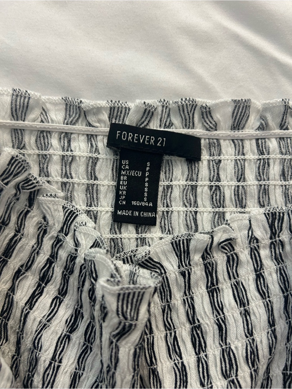 Forever 21 Black & White Striped Tube Mini Skirt - Picture 2 of 2